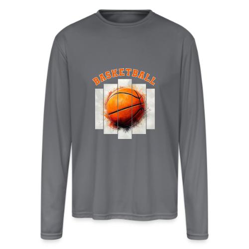 Basketball Element - Men's Moisture Wicking Performance Long Sleeve T-Shirt