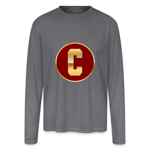 Letter C – Capital Varsity Alphabet Monogram - Men's Moisture Wicking Performance Long Sleeve T-Shirt