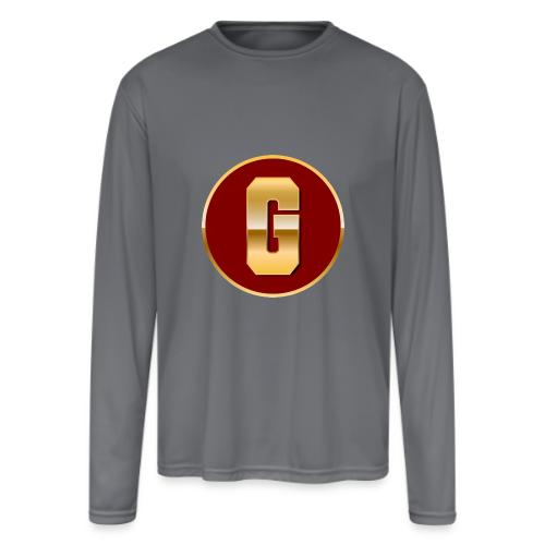 Letter G – Capital Varsity Alphabet Monogram - Men's Moisture Wicking Performance Long Sleeve T-Shirt