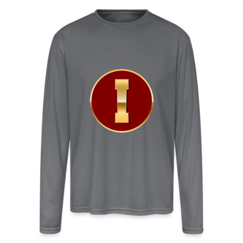 Letter I – Capital Varsity Alphabet Monogram - Men's Moisture Wicking Performance Long Sleeve T-Shirt