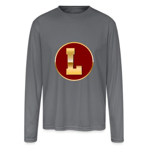 Letter L – Capital Varsity Alphabet Monogram - Men's Moisture Wicking Performance Long Sleeve T-Shirt