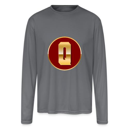Letter Q – Capital Varsity Alphabet Monogram - Men's Moisture Wicking Performance Long Sleeve T-Shirt