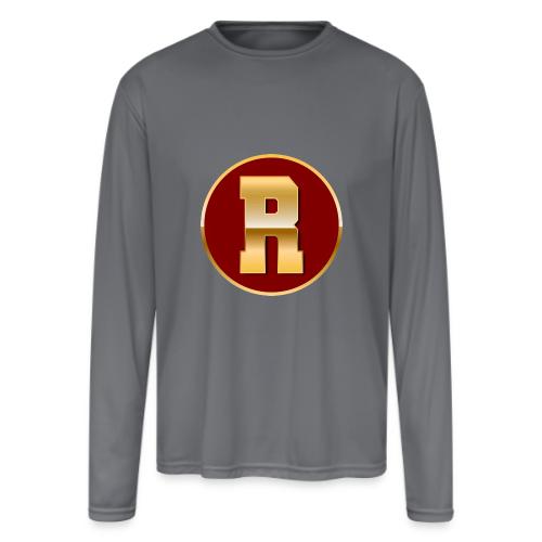 Letter R – Capital Varsity Alphabet Monogram - Men's Moisture Wicking Performance Long Sleeve T-Shirt
