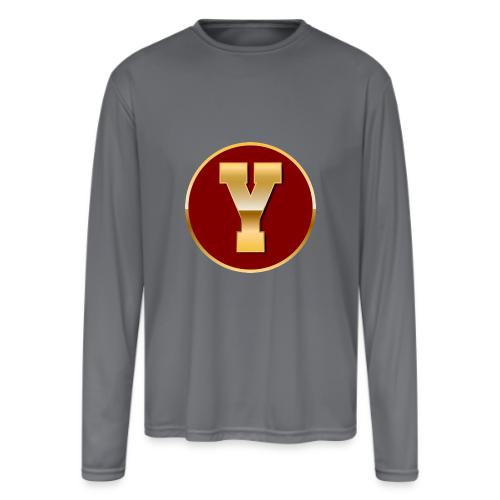 Letter Y – Capital Varsity Alphabet Monogram - Men's Moisture Wicking Performance Long Sleeve T-Shirt