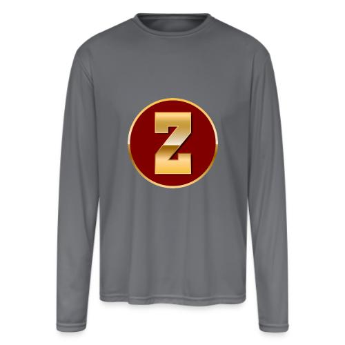 Letter Z – Capital Varsity Alphabet Monogram - Men's Moisture Wicking Performance Long Sleeve T-Shirt