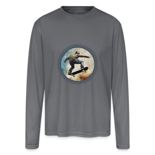 Skateboarding Energy - Men's Moisture Wicking Performance Long Sleeve T-Shirt