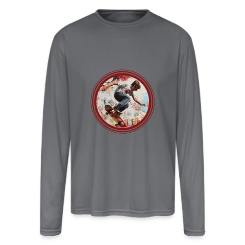 Skateboarding is Life - Men's Moisture Wicking Performance Long Sleeve T-Shirt