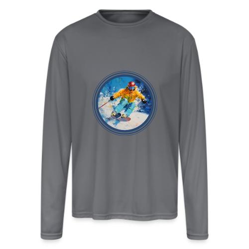 Born for Skiing - Men's Moisture Wicking Performance Long Sleeve T-Shirt