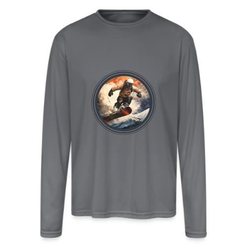 Snowboarding Elevation - Men's Moisture Wicking Performance Long Sleeve T-Shirt