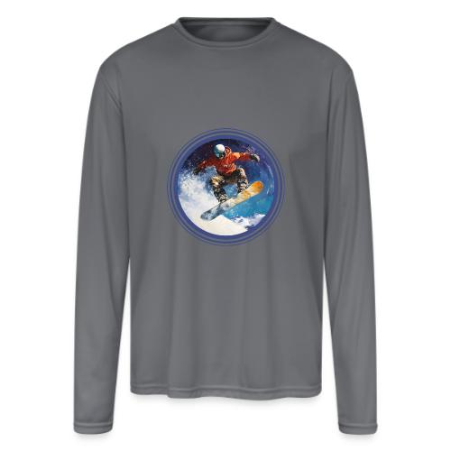 Snowboarding Rush - Men's Moisture Wicking Performance Long Sleeve T-Shirt