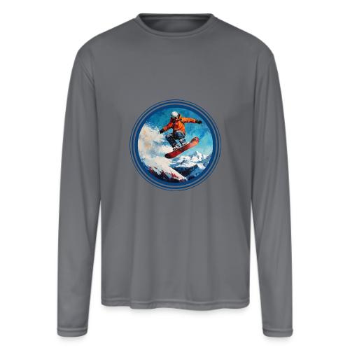Snowboarding Vibes - Men's Moisture Wicking Performance Long Sleeve T-Shirt