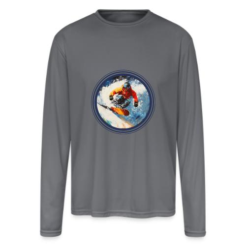 Snowboarding Rebel - Men's Moisture Wicking Performance Long Sleeve T-Shirt