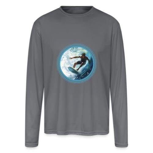 Surfing Freedom - Men's Moisture Wicking Performance Long Sleeve T-Shirt