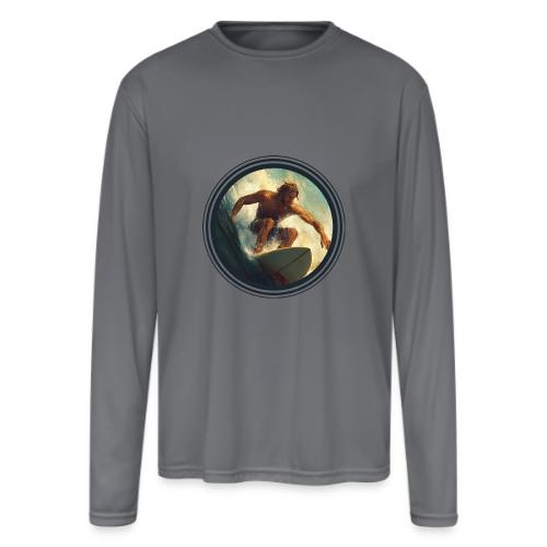 Surfing Rush - Men's Moisture Wicking Performance Long Sleeve T-Shirt