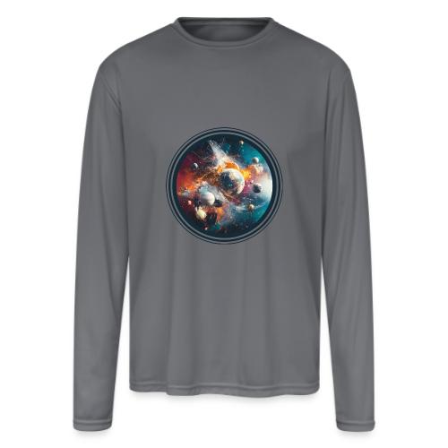 Planets in Acrylic Dreams - Men's Moisture Wicking Performance Long Sleeve T-Shirt