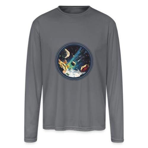 Celestial Collision - Men's Moisture Wicking Performance Long Sleeve T-Shirt