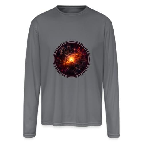 Supernova: Stellar Burst - Men's Moisture Wicking Performance Long Sleeve T-Shirt