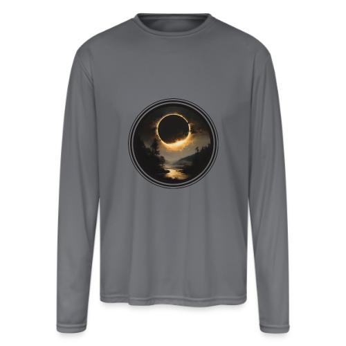 Eclipse: Shadowed Light - Men's Moisture Wicking Performance Long Sleeve T-Shirt