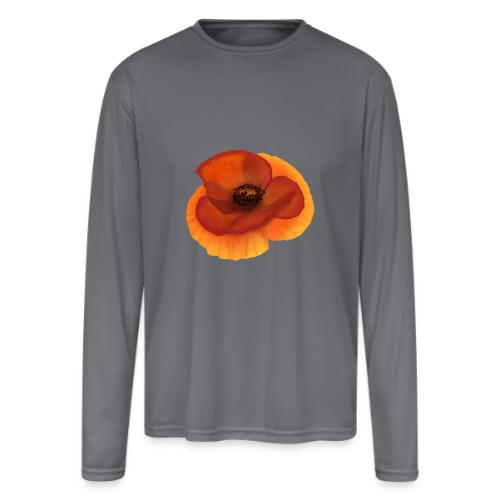 Vivid poppy - Men's Moisture Wicking Performance Long Sleeve T-Shirt