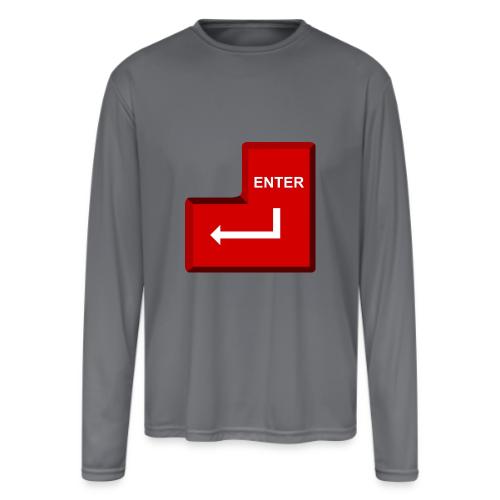 Just Press Enter - Men's Moisture Wicking Performance Long Sleeve T-Shirt