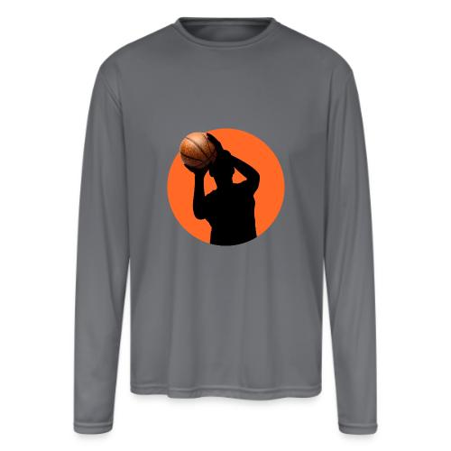 Basketball: Focused Precision - Men's Moisture Wicking Performance Long Sleeve T-Shirt