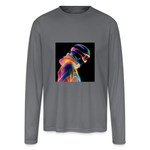 Snowboarding: Neon Gravity Ride - Men's Moisture Wicking Performance Long Sleeve T-Shirt