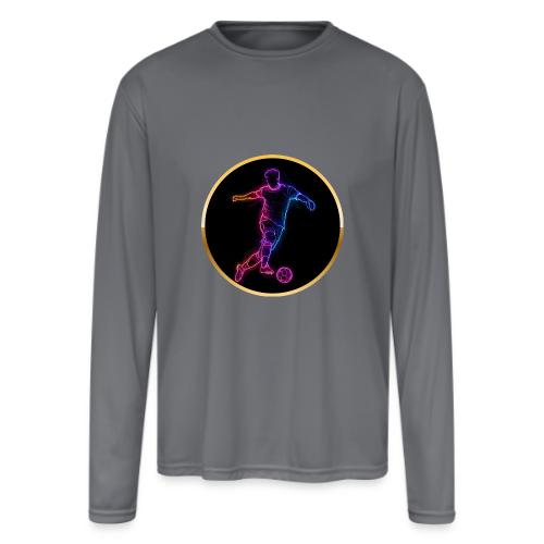 Neon Soccer Flow - Men's Moisture Wicking Performance Long Sleeve T-Shirt