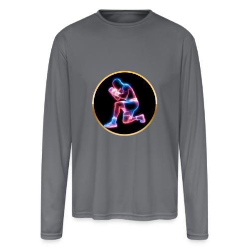 Neon Boxing Focus - Men's Moisture Wicking Performance Long Sleeve T-Shirt