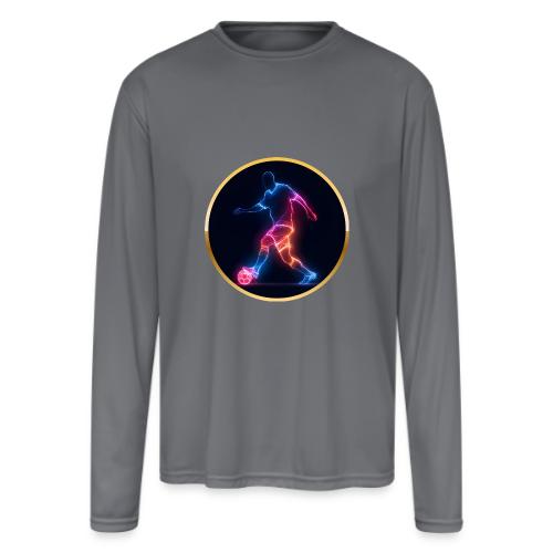 Soccer: Electric Kick Ring - Men's Moisture Wicking Performance Long Sleeve T-Shirt