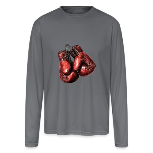 Legacy Boxing Gloves - Men's Moisture Wicking Performance Long Sleeve T-Shirt