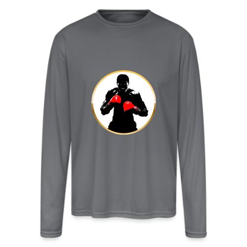 Boxing: Golden Ring Fighter - Men's Moisture Wicking Performance Long Sleeve T-Shirt
