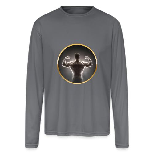 Bodybuilding: Neon Strength Frame - Men's Moisture Wicking Performance Long Sleeve T-Shirt