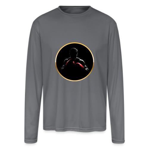 Boxing: Crimson Gloves Fighter - Men's Moisture Wicking Performance Long Sleeve T-Shirt