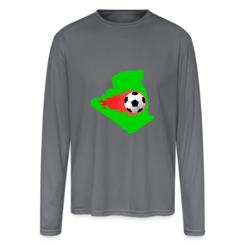 Algerian Football Fire - Men's Moisture Wicking Performance Long Sleeve T-Shirt
