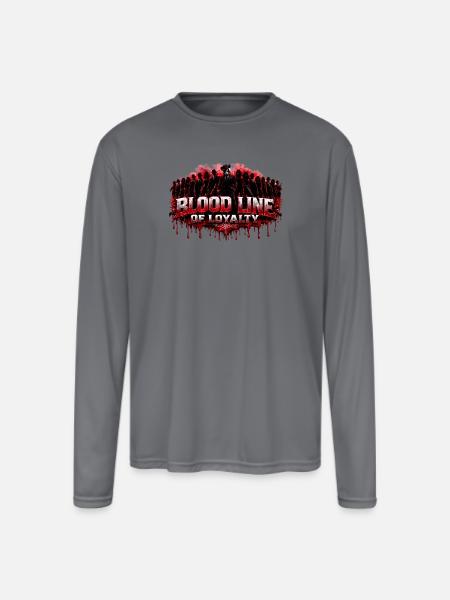 Bloodline of Loyalty - Men's Moisture Wicking Performance Long Sleeve T-Shirt - gray