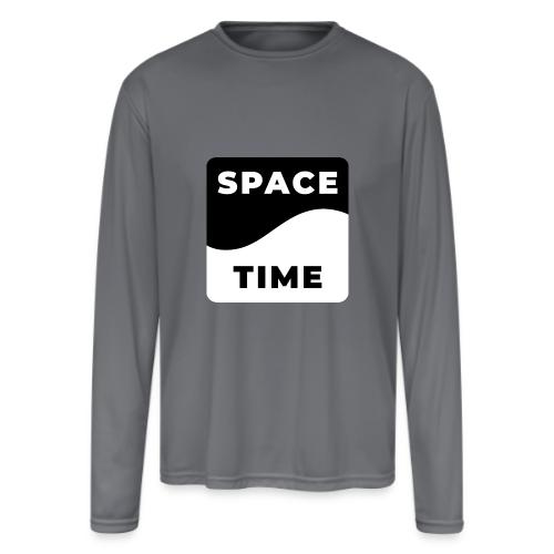 Space-time: Warped Reality - Men's Moisture Wicking Performance Long Sleeve T-Shirt