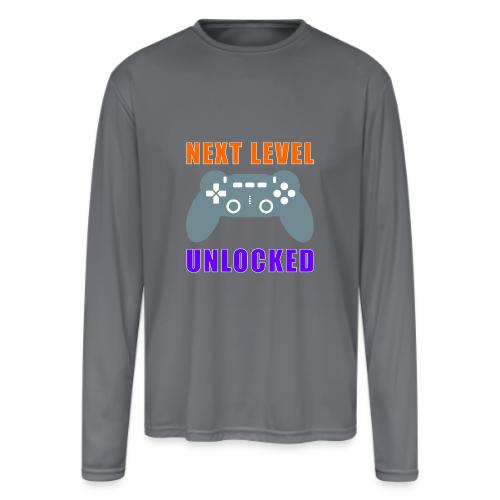Next Level Unlocked Gamer Design - Men's Moisture Wicking Performance Long Sleeve T-Shirt