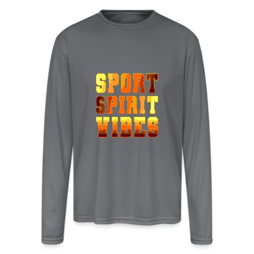 Sport Spirit Vibes Gradient - Men's Moisture Wicking Performance Long Sleeve T-Shirt
