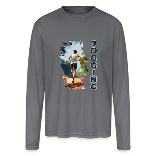 Jogging Vibes - Men's Moisture Wicking Performance Long Sleeve T-Shirt