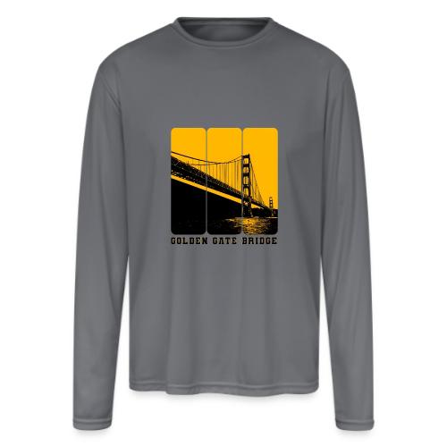Golden Gate Bold Icon - Men's Moisture Wicking Performance Long Sleeve T-Shirt