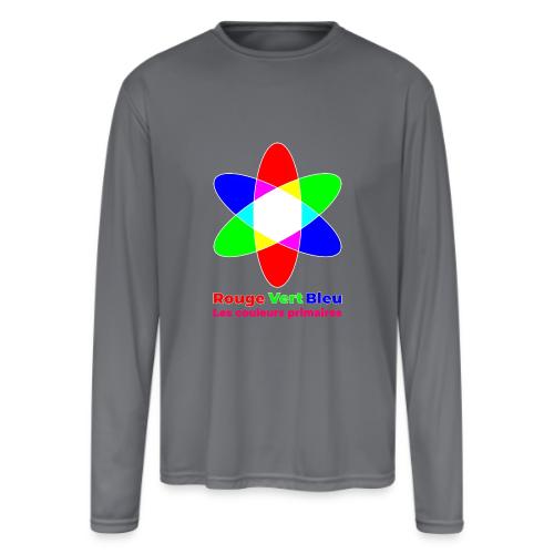 RGB Primary Colors - Men's Moisture Wicking Performance Long Sleeve T-Shirt