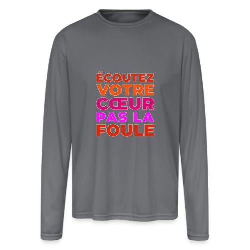 Heart first - Men's Moisture Wicking Performance Long Sleeve T-Shirt