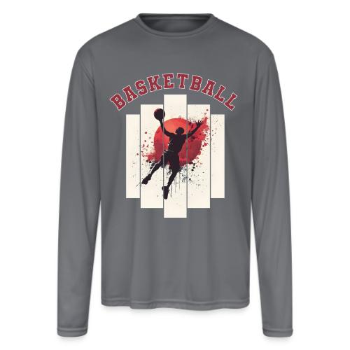 Basketball Energy - Men's Moisture Wicking Performance Long Sleeve T-Shirt