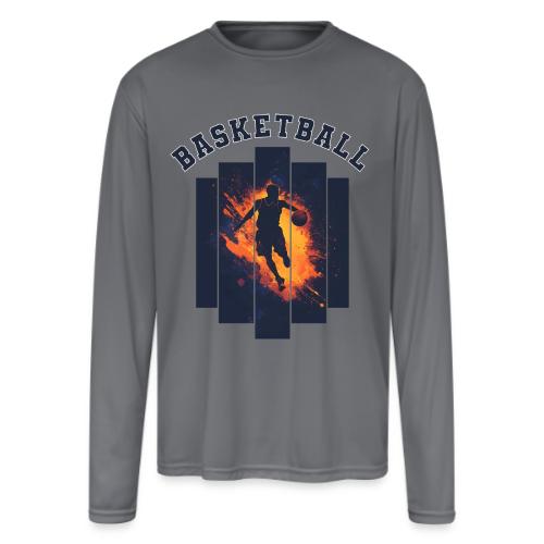 Basketball Power - Men's Moisture Wicking Performance Long Sleeve T-Shirt