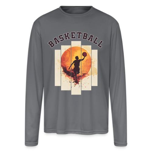 Basketball again and again - Men's Moisture Wicking Performance Long Sleeve T-Shirt