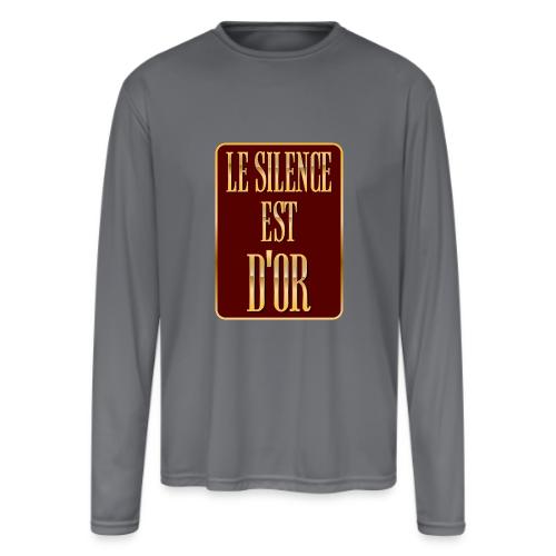 Silence is golden - Men's Moisture Wicking Performance Long Sleeve T-Shirt