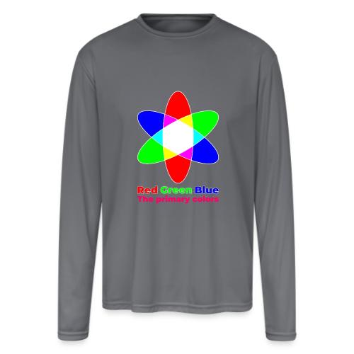 Primary colors: RGB Origins - Men's Moisture Wicking Performance Long Sleeve T-Shirt