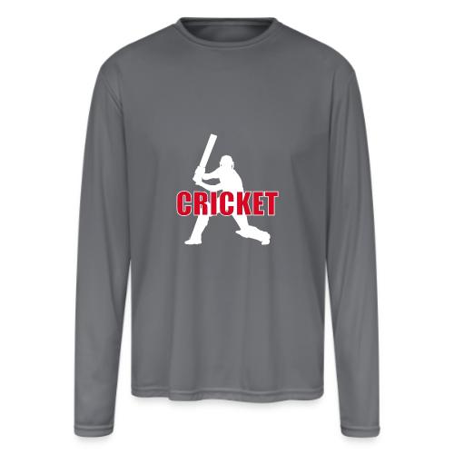 Power Play Cricket - Men's Moisture Wicking Performance Long Sleeve T-Shirt