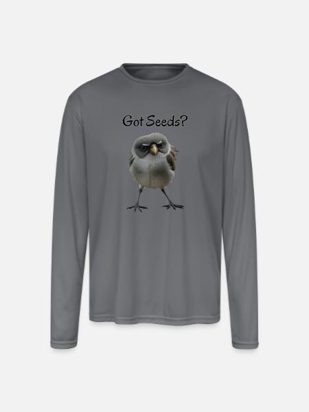 Got Seeds - Men's Moisture Wicking Performance Long Sleeve T-Shirt - gray