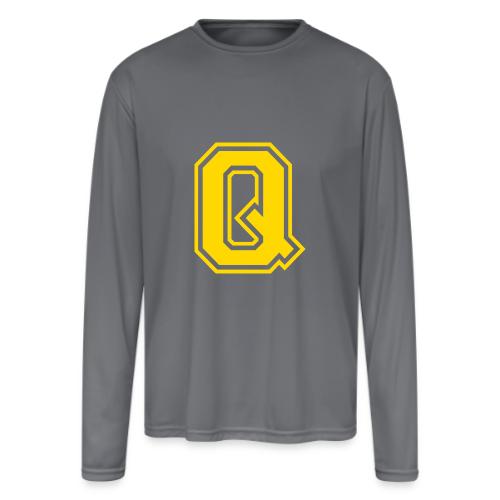 Letter Q – Capital Athletic Alphabet Monogram - Men's Moisture Wicking Performance Long Sleeve T-Shirt